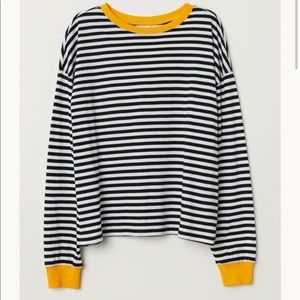 Black and white striped long sleeve